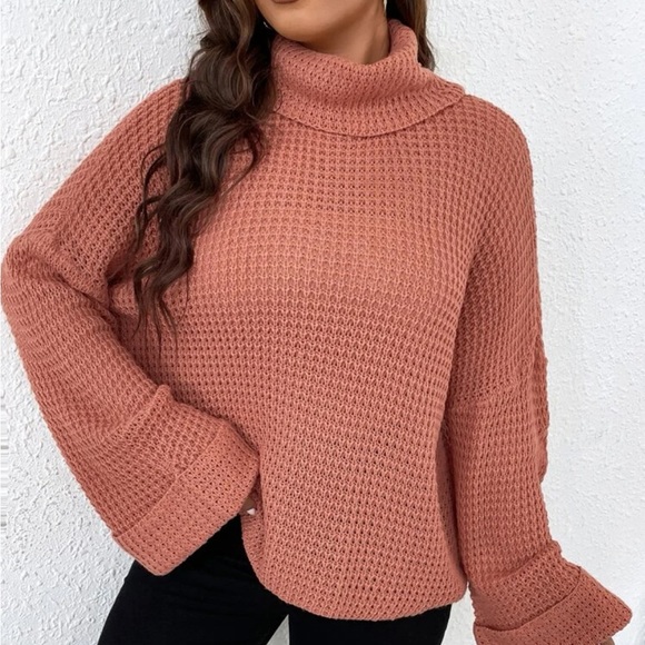 Luxe turtleneck knot sweater top - Picture 7 of 16